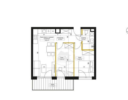 Niższa cena Duży Balkon Funkcjonalny układ