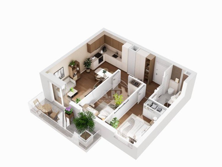 Niższa cena Duży Balkon Funkcjonalny układ