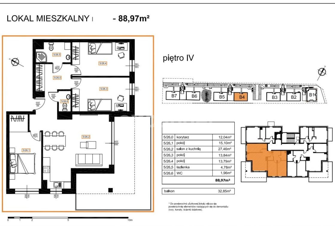 Apartament z dużym narożnym tarasem