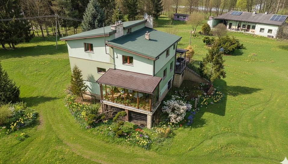 Dom w otulinie lasu.