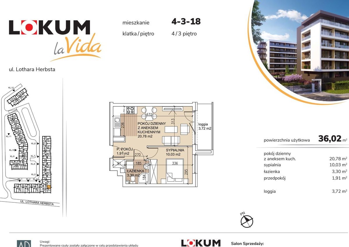 2-pokojowe mieszkanie 36m2 + balkon Bezpośrednio