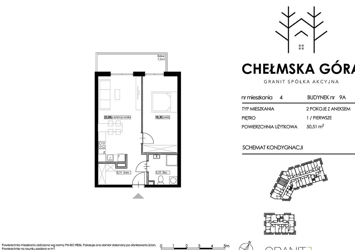 Chełmska Góra | C-9A-M4 | 2 pok. widok na ZACHÓD