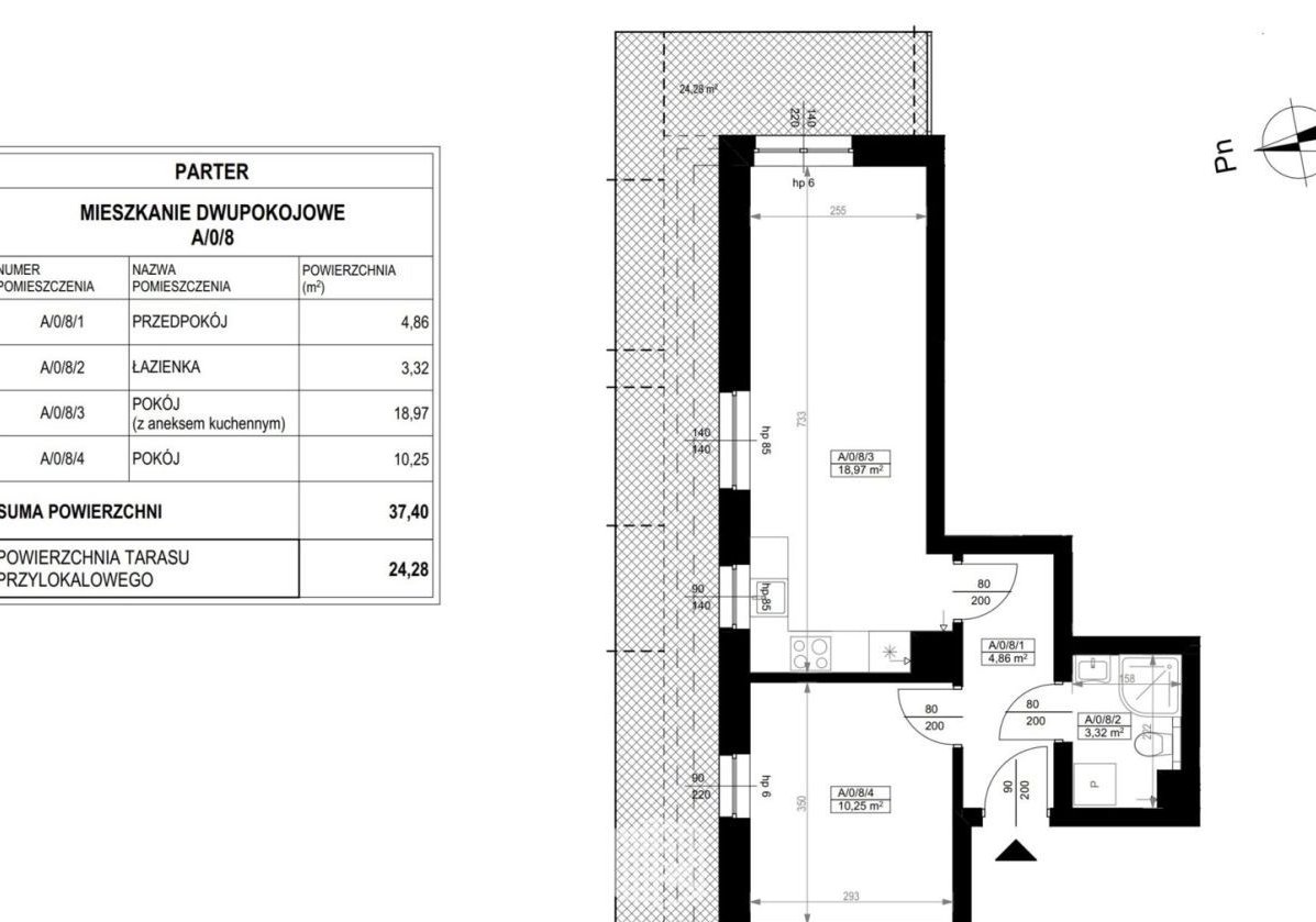 Duży salon! M2 + bardzo duży taras!