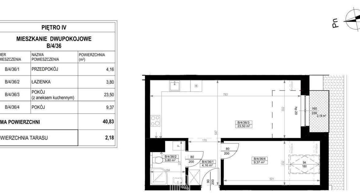 Ostatnie piętro! Gotowe! 2 pokoje