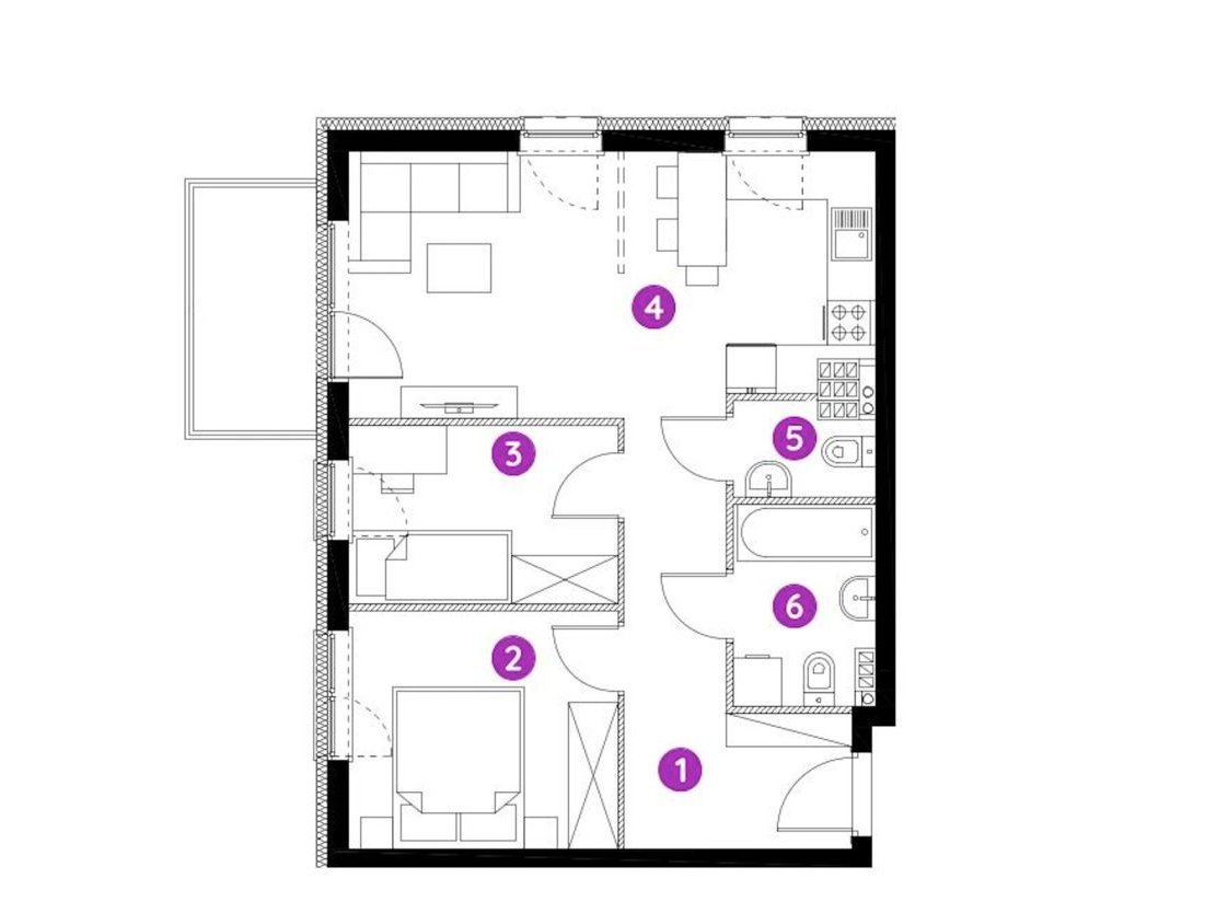 Gotowe_Płd-Zach_Garaż i Komórka_Balkon od Południa