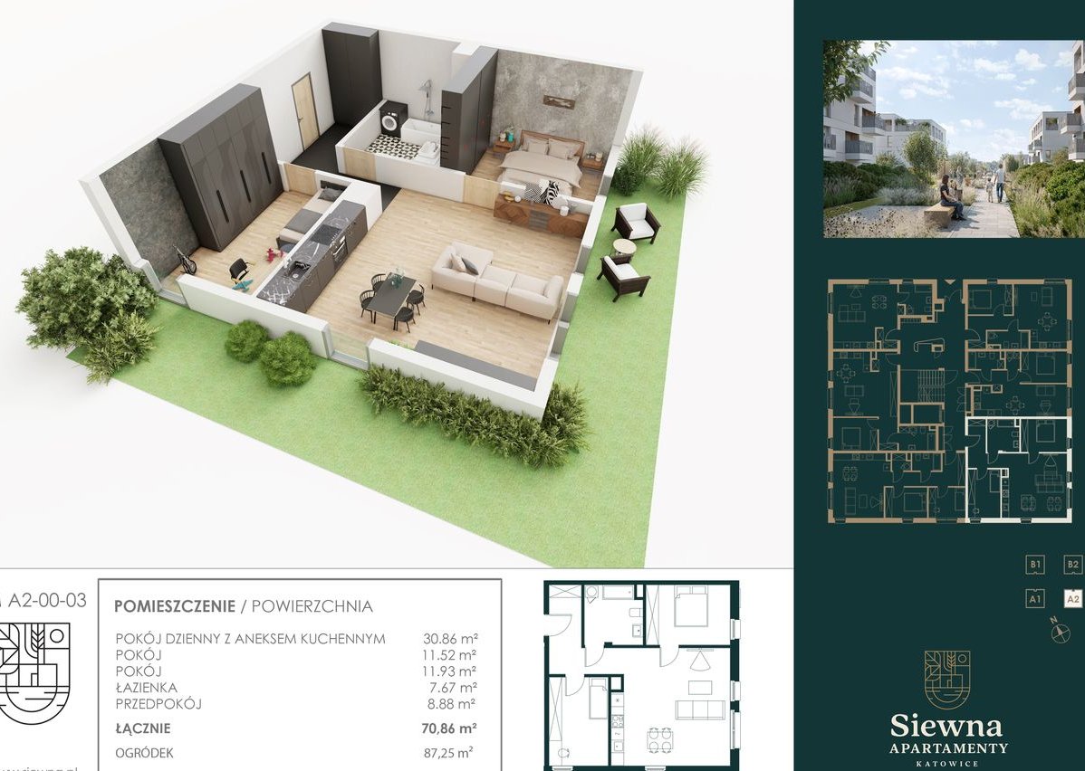 SIEWNA - KAMERALNY APARTAMENT PREMIUM Z OGRÓDKIEM