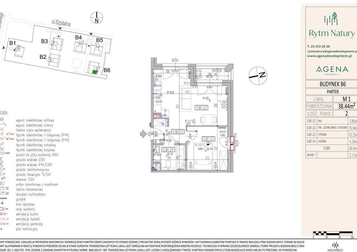 2-pokojowe mieszkanie 38m2 + balkon