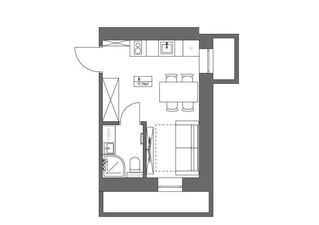 Skomunikowana kawalerka