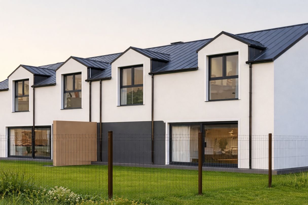 Nowoczesny dom z ogrodem i garażem – Sierosław, 149 m²