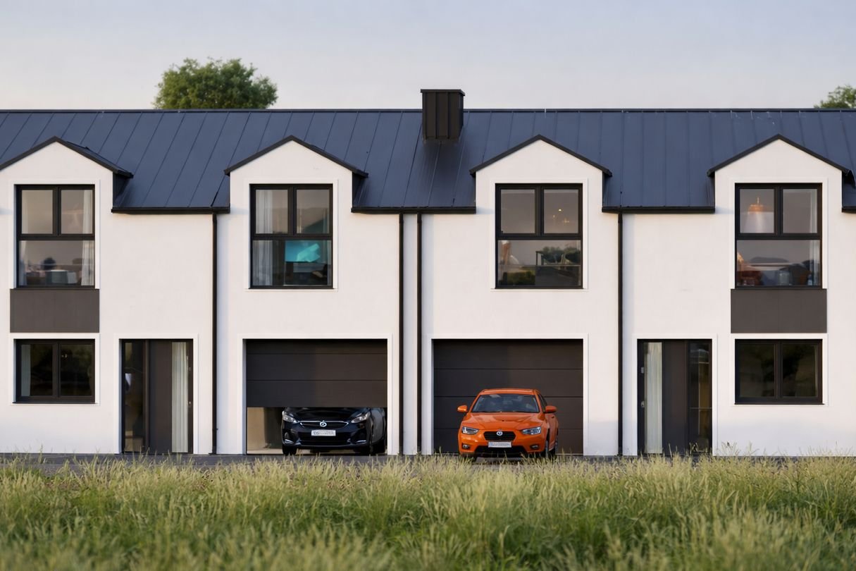 Nowoczesny dom z ogrodem i garażem – Sierosław, 149 m²