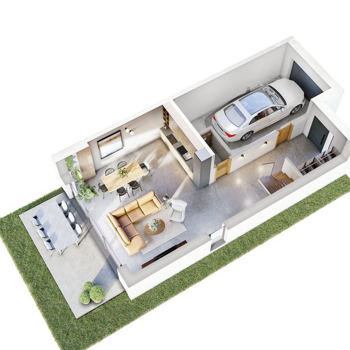 Energooszczędny, kameralny bliźniak z ogrodem