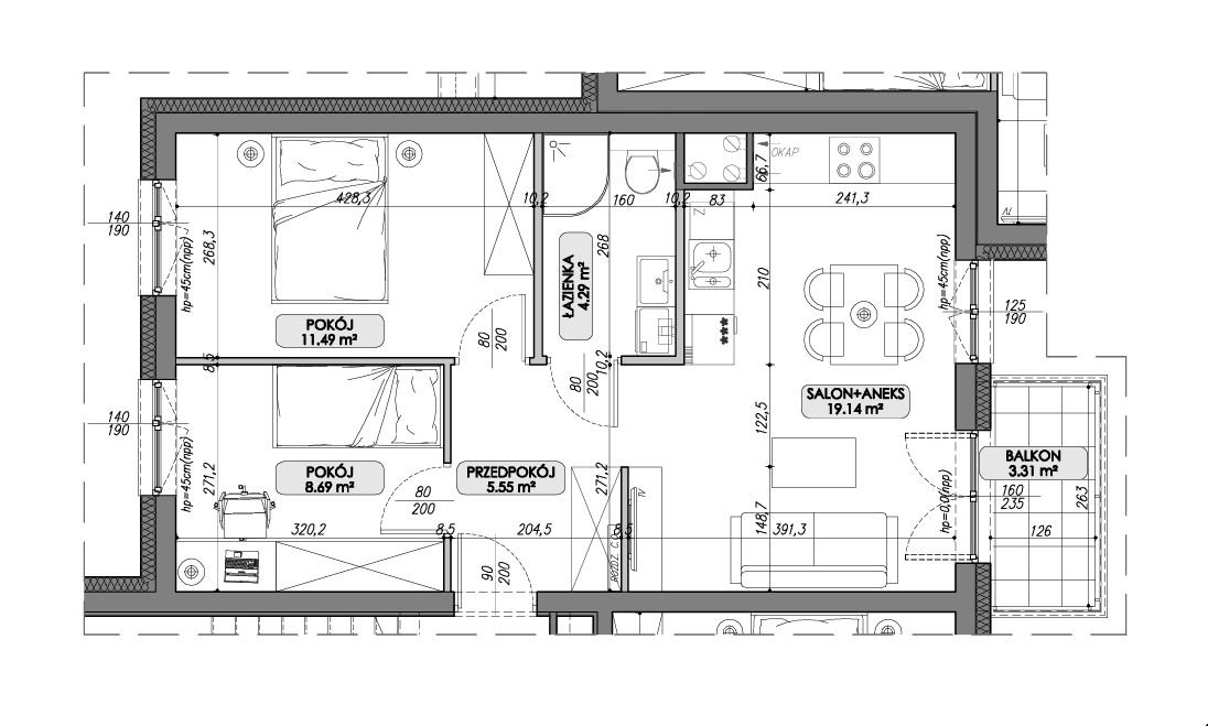 3P+AK| Kwiecień '26| Osiedle Daliowa| Bezpośrednio| Stan deweloperski