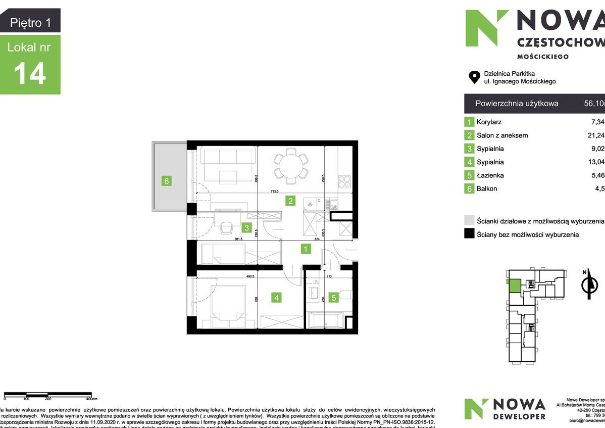 NIŻSZA CENA| SKORZYSTAJ Z RABATÓW jeszcze w MARCU! 56 M2 - 3 POKOJE!