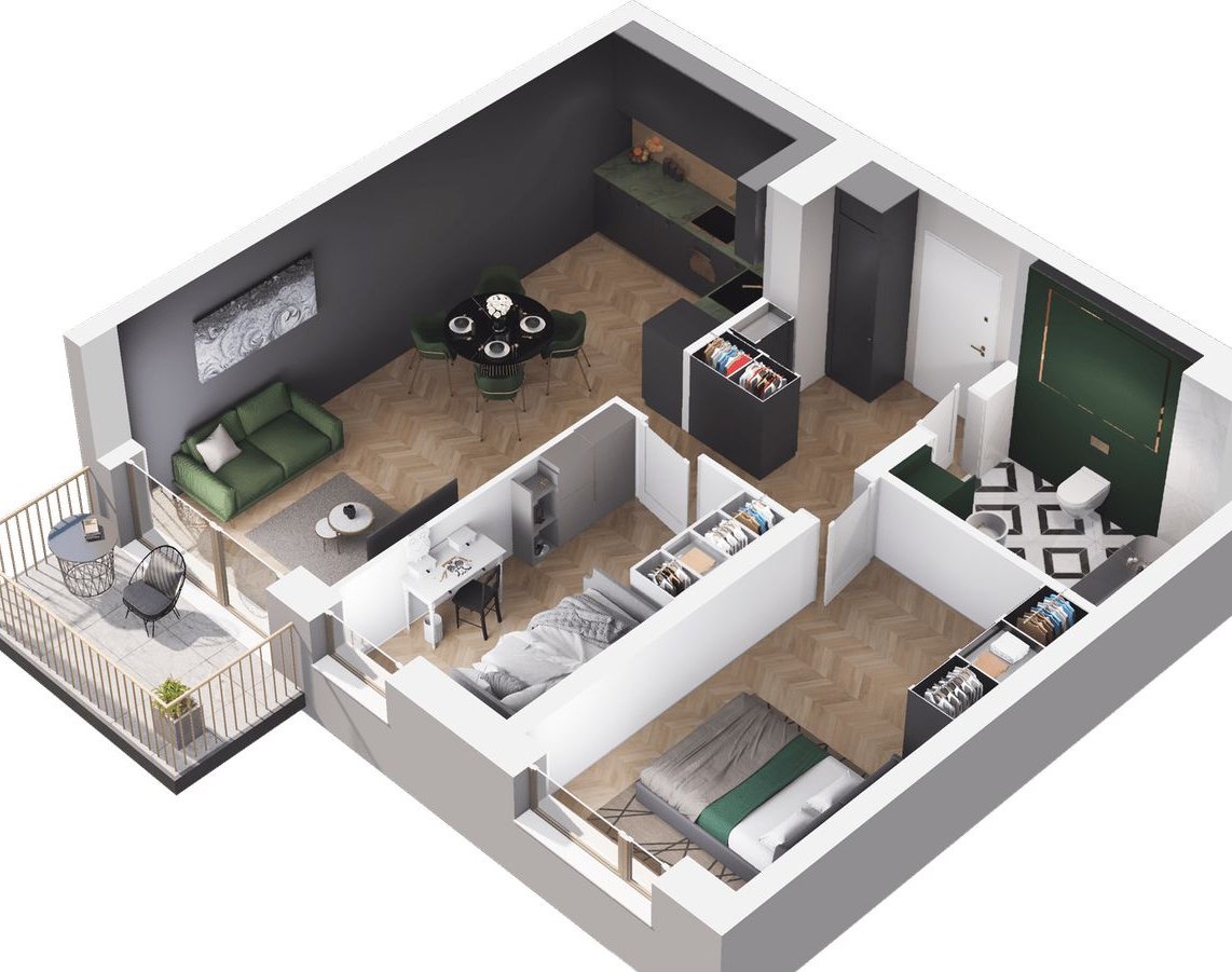 NIŻSZA CENA| SKORZYSTAJ Z RABATÓW jeszcze w MARCU! 56 M2 - 3 POKOJE!