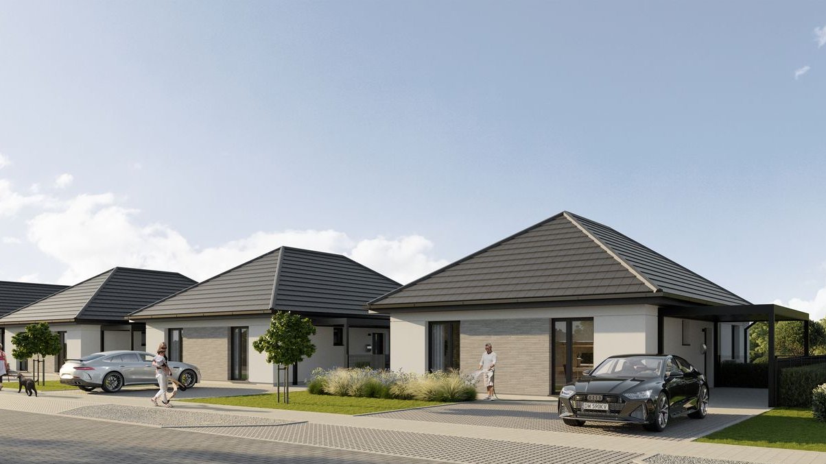 Nowy projekt! Wolnostojące domy z dużymi ogródkami i wiatą garażową
