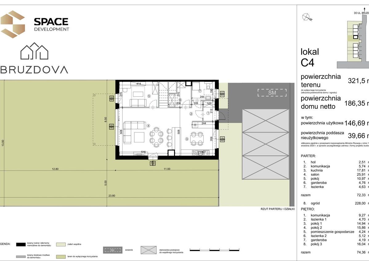5-pokojowy dom 145m2 + ogródek Bezpośrednio