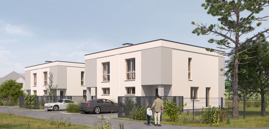 Nowoczesny dom w zabudowie bliźniaczej