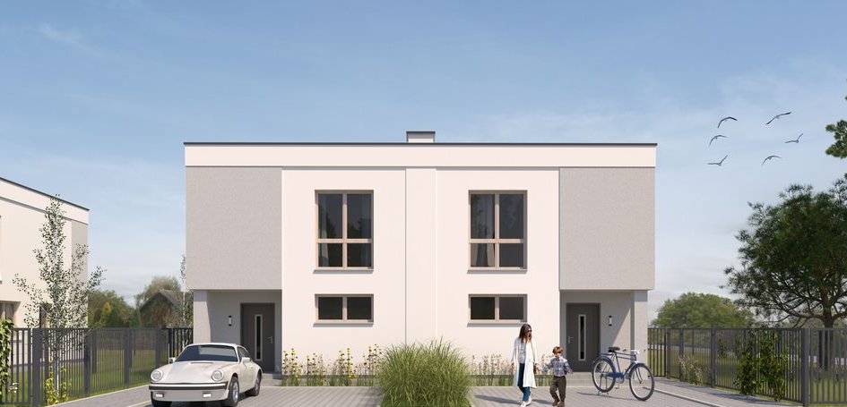 Nowoczesny dom w zabudowie bliźniaczej