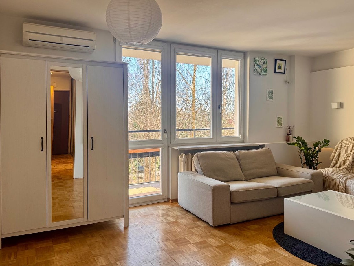 Przestronne 2-pok, balkon, piwnica, zieleń, Saska Kępa