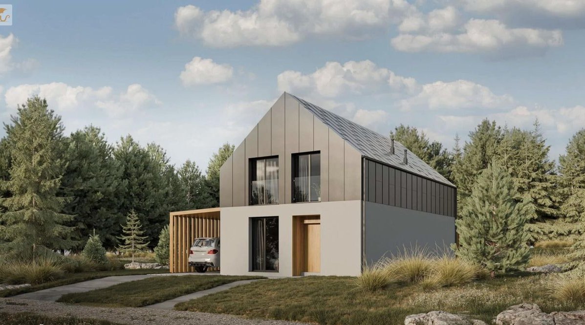 Dom szkieletowy PREMIUM – Dobczyce, działka 750 m2, deweloperski +