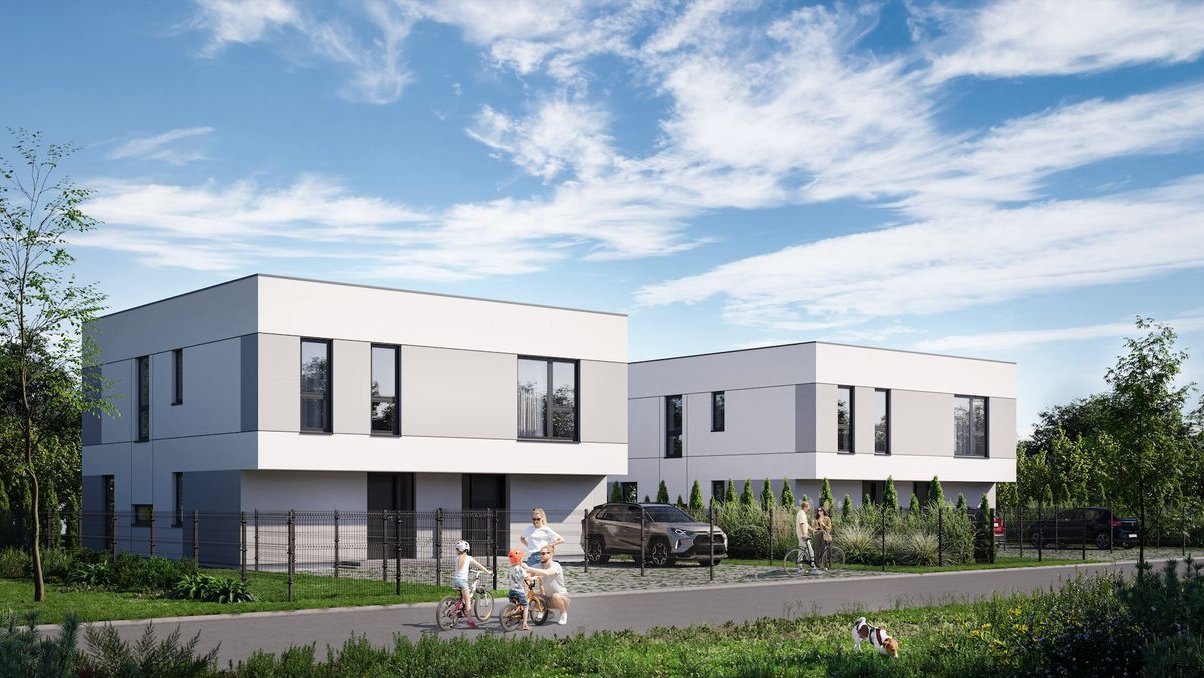 Nowoczesny bliźniak przy lesie | działka 415 m² | blisko Łodzi | pompa