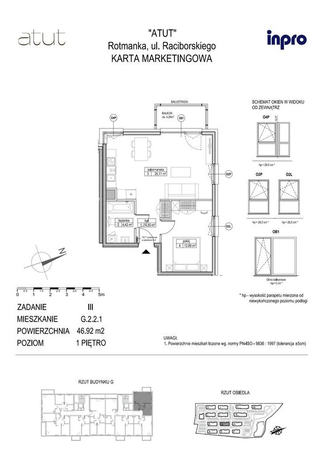 2-pokojowe mieszkanie 46m2 + balkon Bez Prowizji