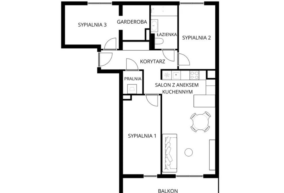 Słoneczny dwustronny APARTAMENT z loggią