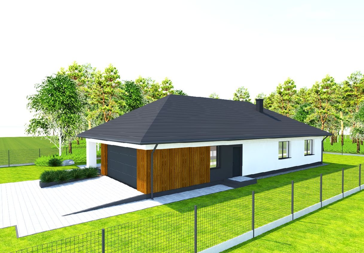 Dom Parterowy Wolnostojący / Garaż dwustanowiskowy