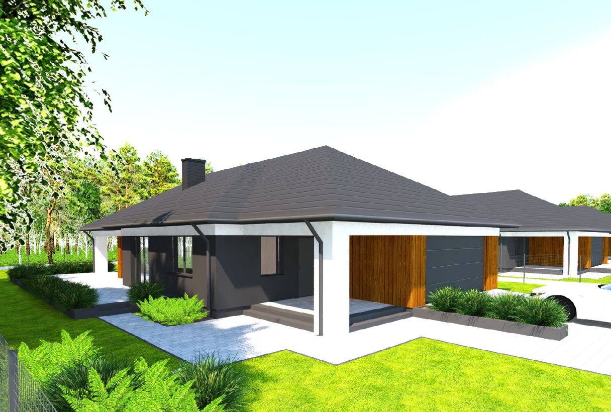 Dom Parterowy Wolnostojący / Garaż dwustanowiskowy