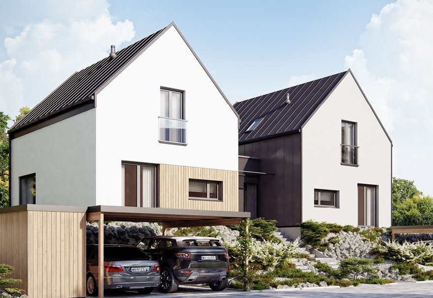 NOWE DOMY W ZABUDOWIE BLIŹNIACZEJ na kameralnym, zamkniętym osiedlu