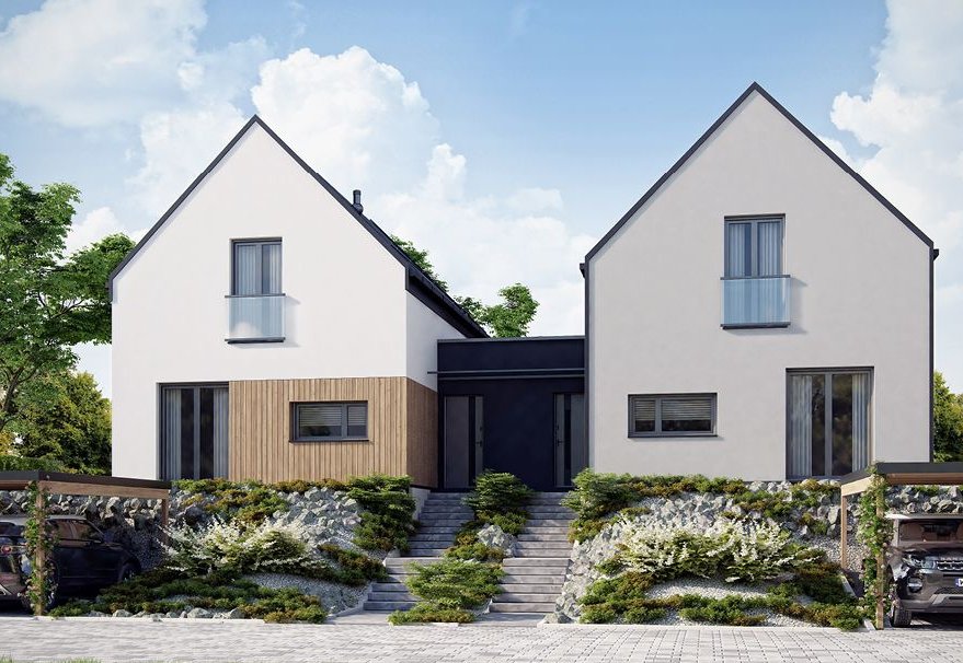 NOWE DOMY W ZABUDOWIE BLIŹNIACZEJ na kameralnym, zamkniętym osiedlu