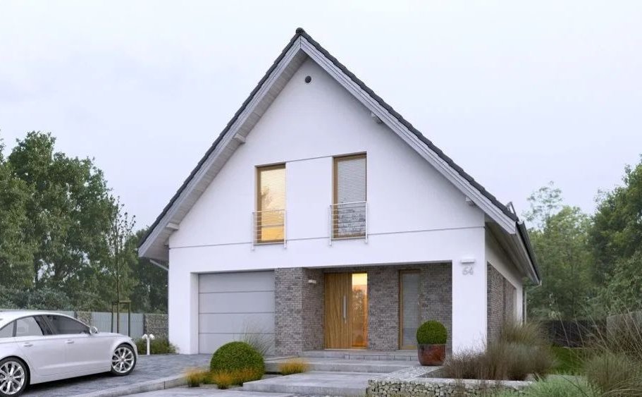 Nowoczesny dom wolnostojący z garażem