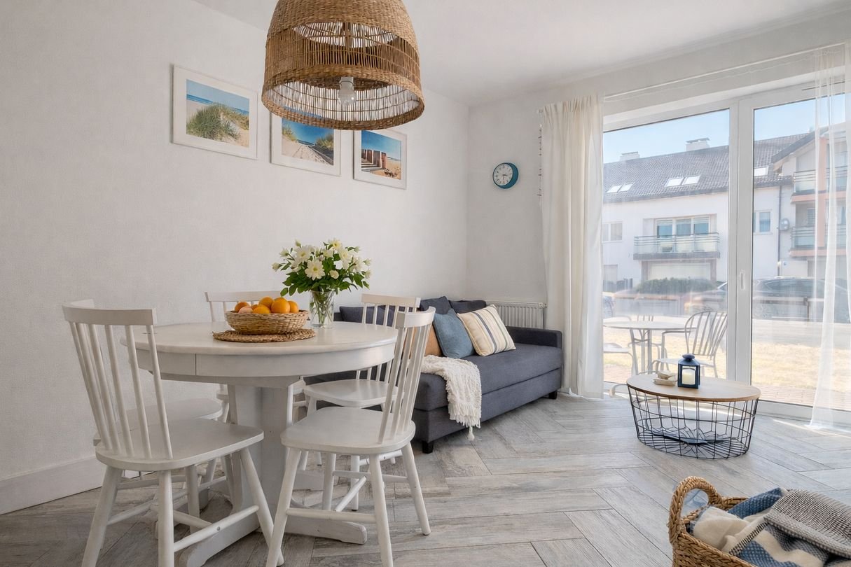 Apartament Morski – taras z ogródkiem |ok 350 m od morza|m. parkingowe