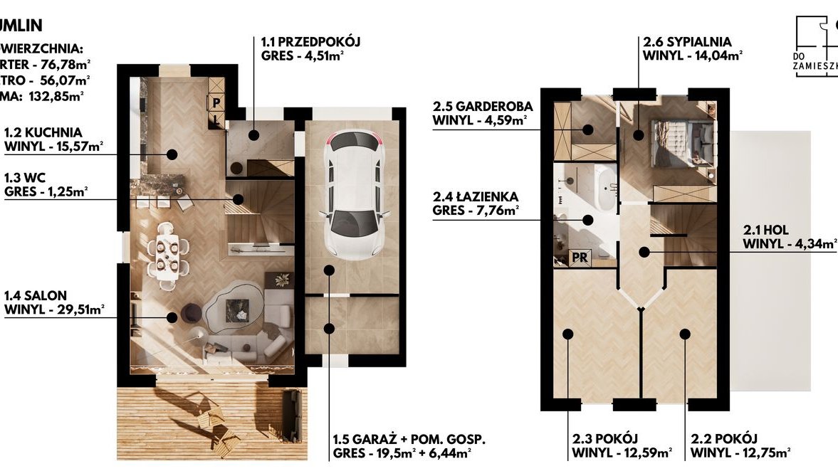 Komfortowy dom dla rodzin / 1km do stacji PKP / Oddanie SIERPIEŃ'26 /