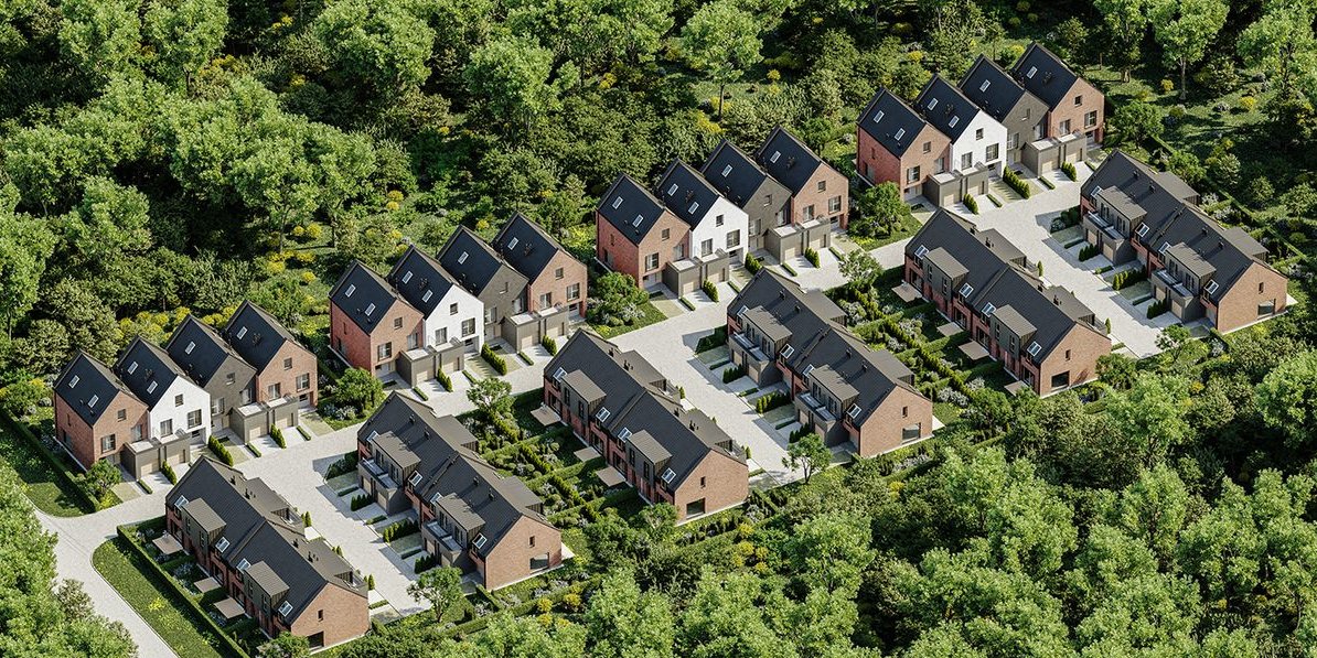 Łazy ul. Szklarniowa nowoczesne osiedle domków jednorodzinnych