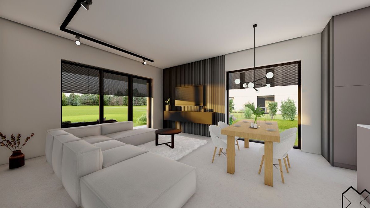 Nowy dom parterowy w spokojnej okolicy