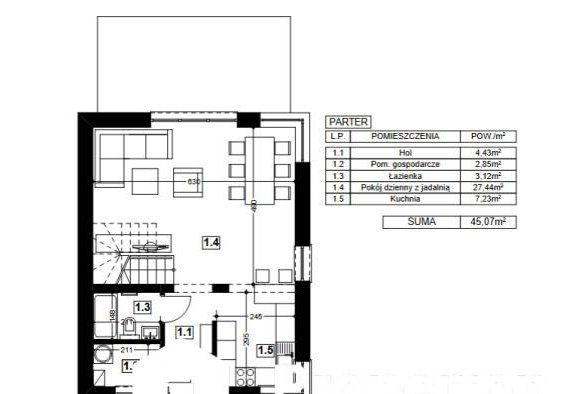 Nowoczesny dom pod Krakowem, 4 pokoje