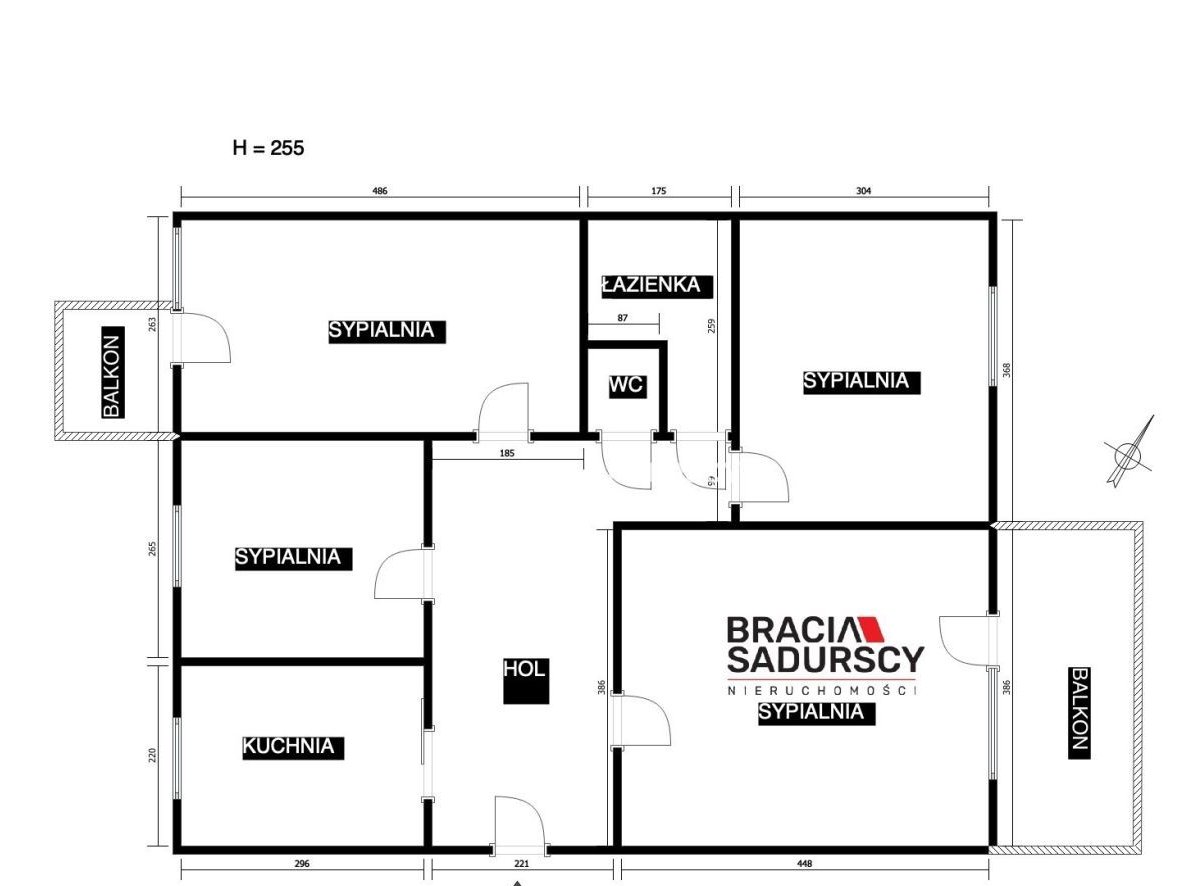 Myślenice | 4 pokoje |2 balkony | 64,92m2