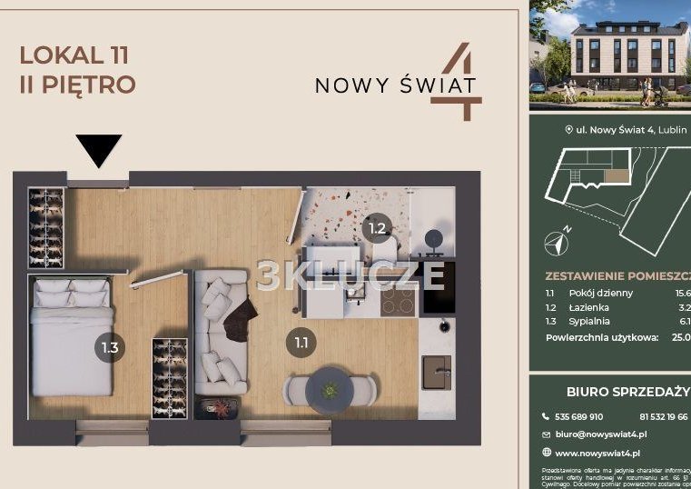 Dwupokojowy apartament nr 11 – Nowy Świat 4