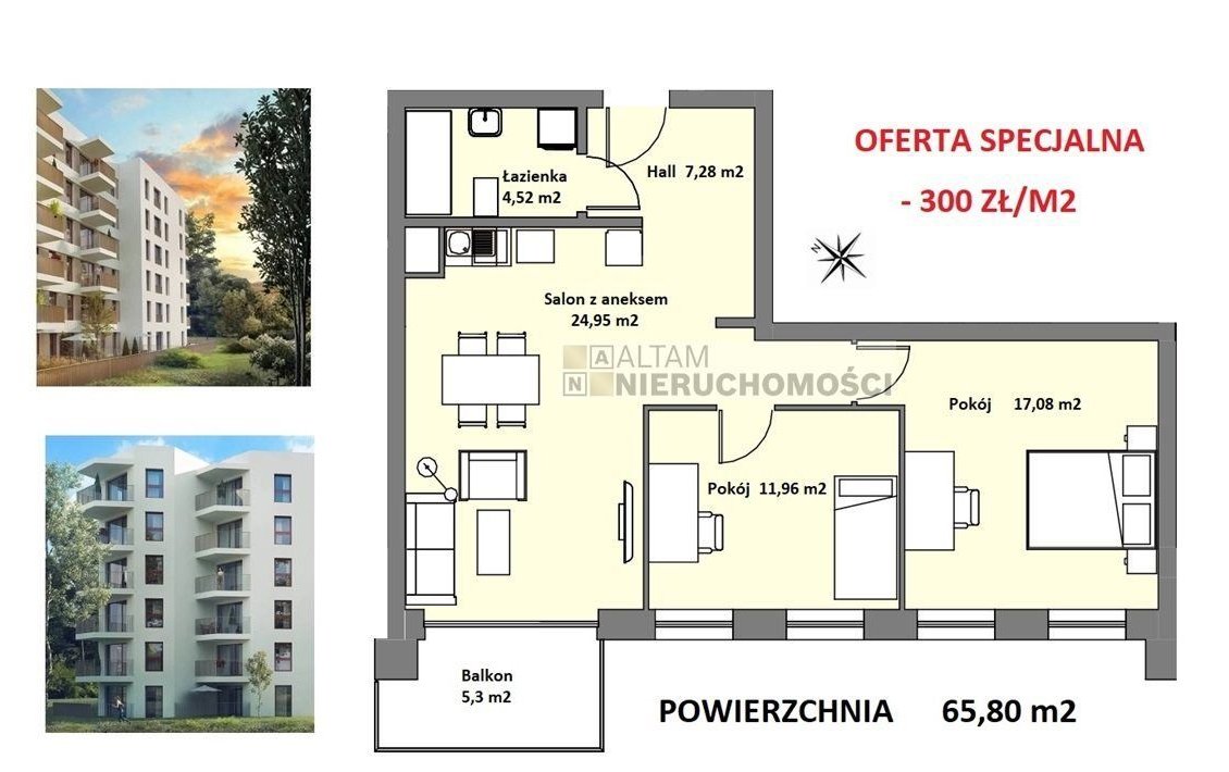 3-4pok 66m2 balkon|Oferta Specjalna|06.2026|0%