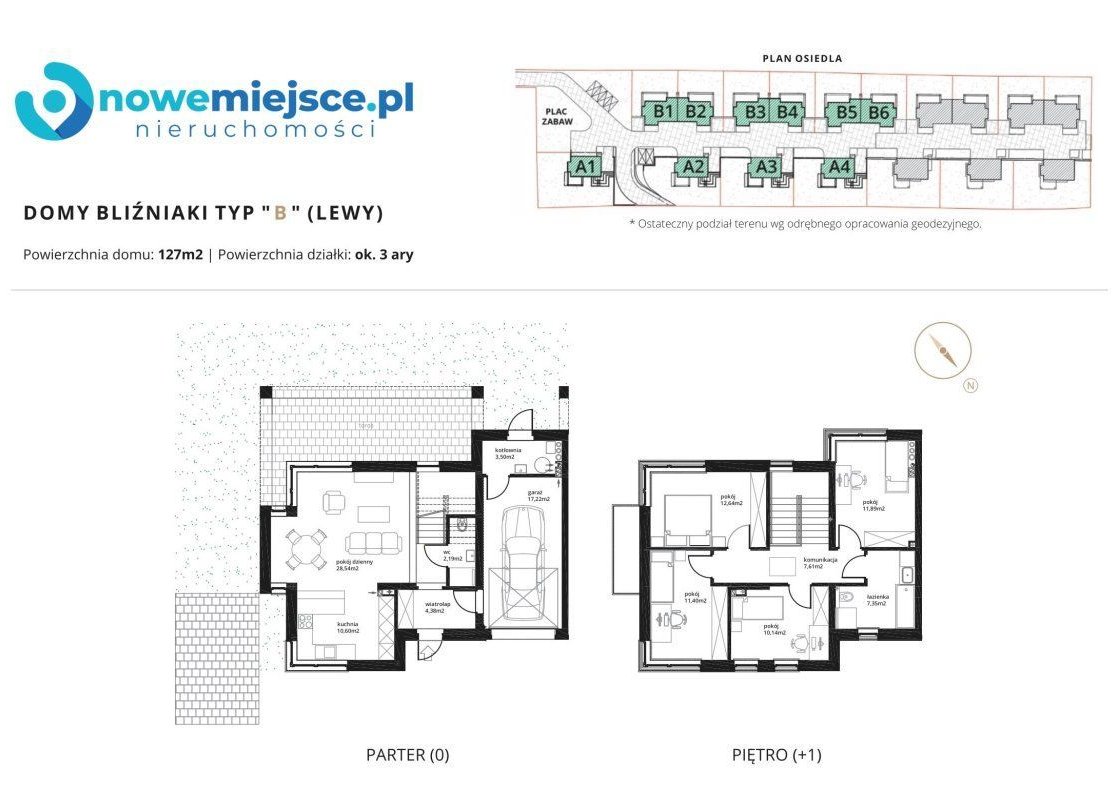Nowoczesny bliźniak premium | ogród, parking, kame