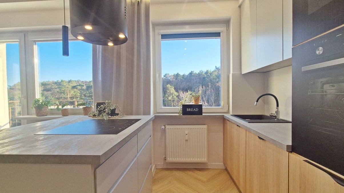 Las w oknie,morze na horyzoncie| 3 pokoje Sopot| po remoncie