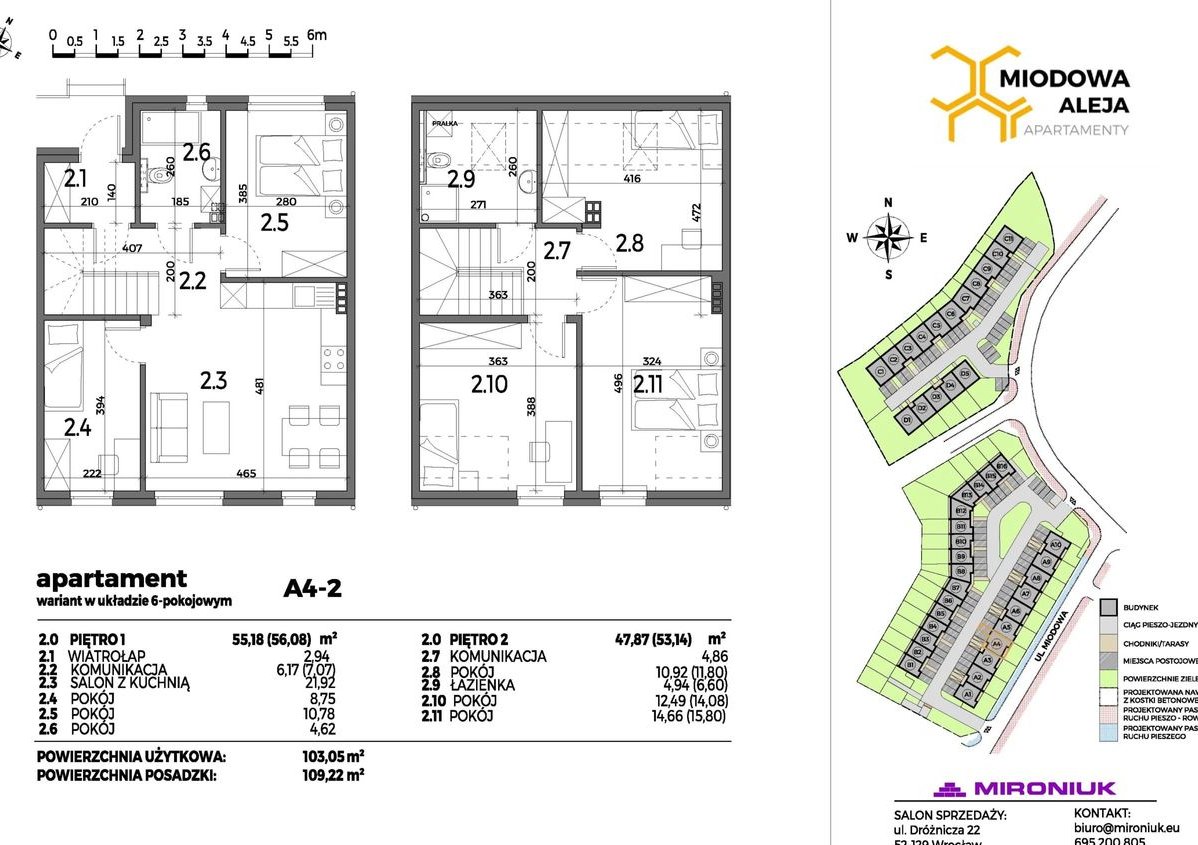 Gotowy szereg 110m2/miejsce postojowe/6 pokoi