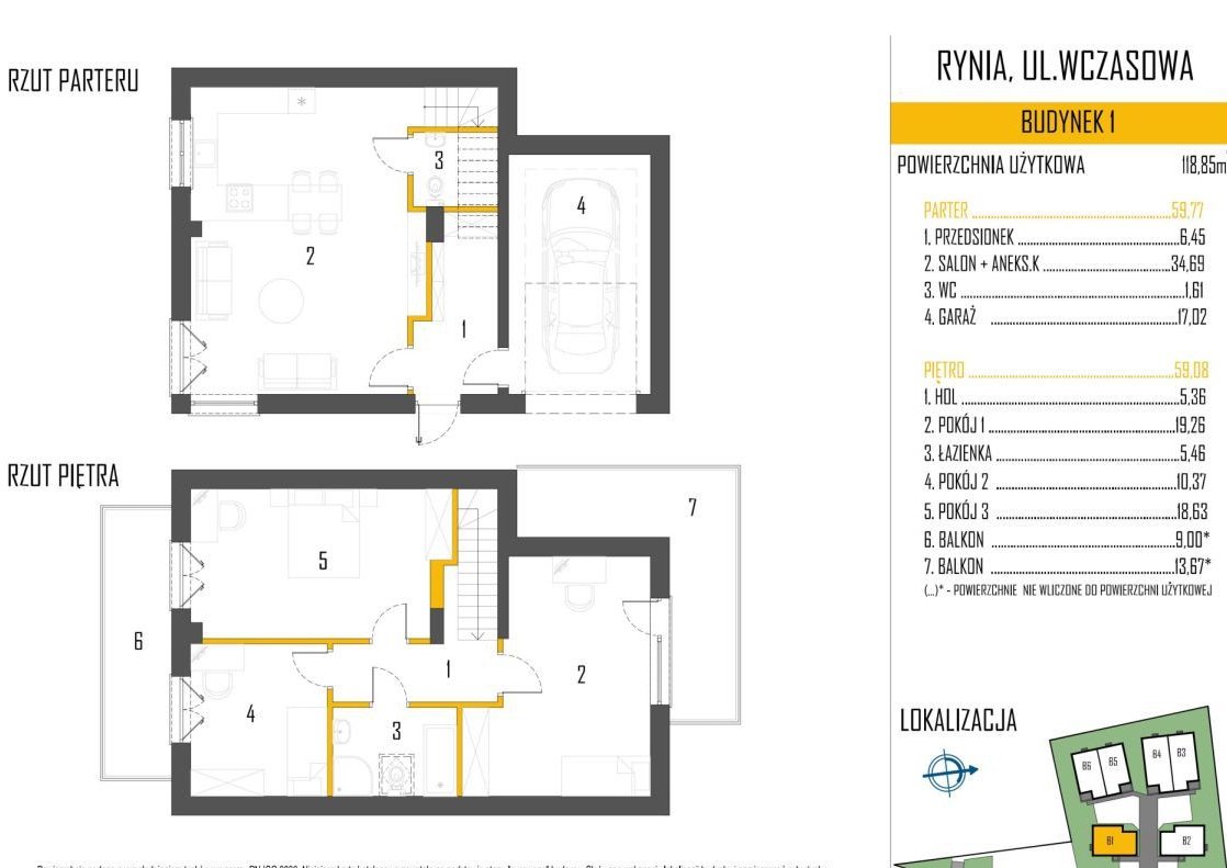 Gotowy Ostatni Dom, 118 m2, 4 pok, garaż , 2 balk.