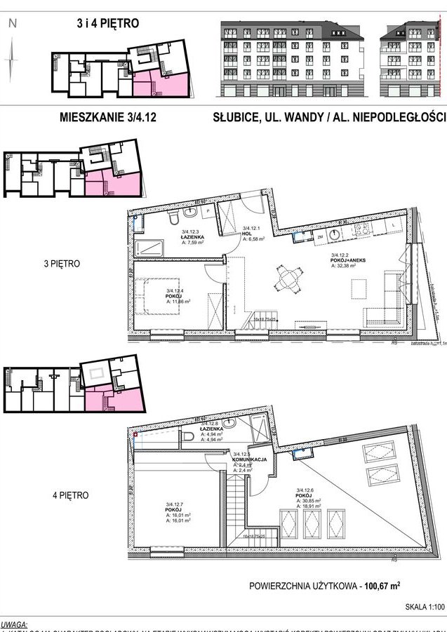 Nowe 4 pokojowe, dwupoziomowe