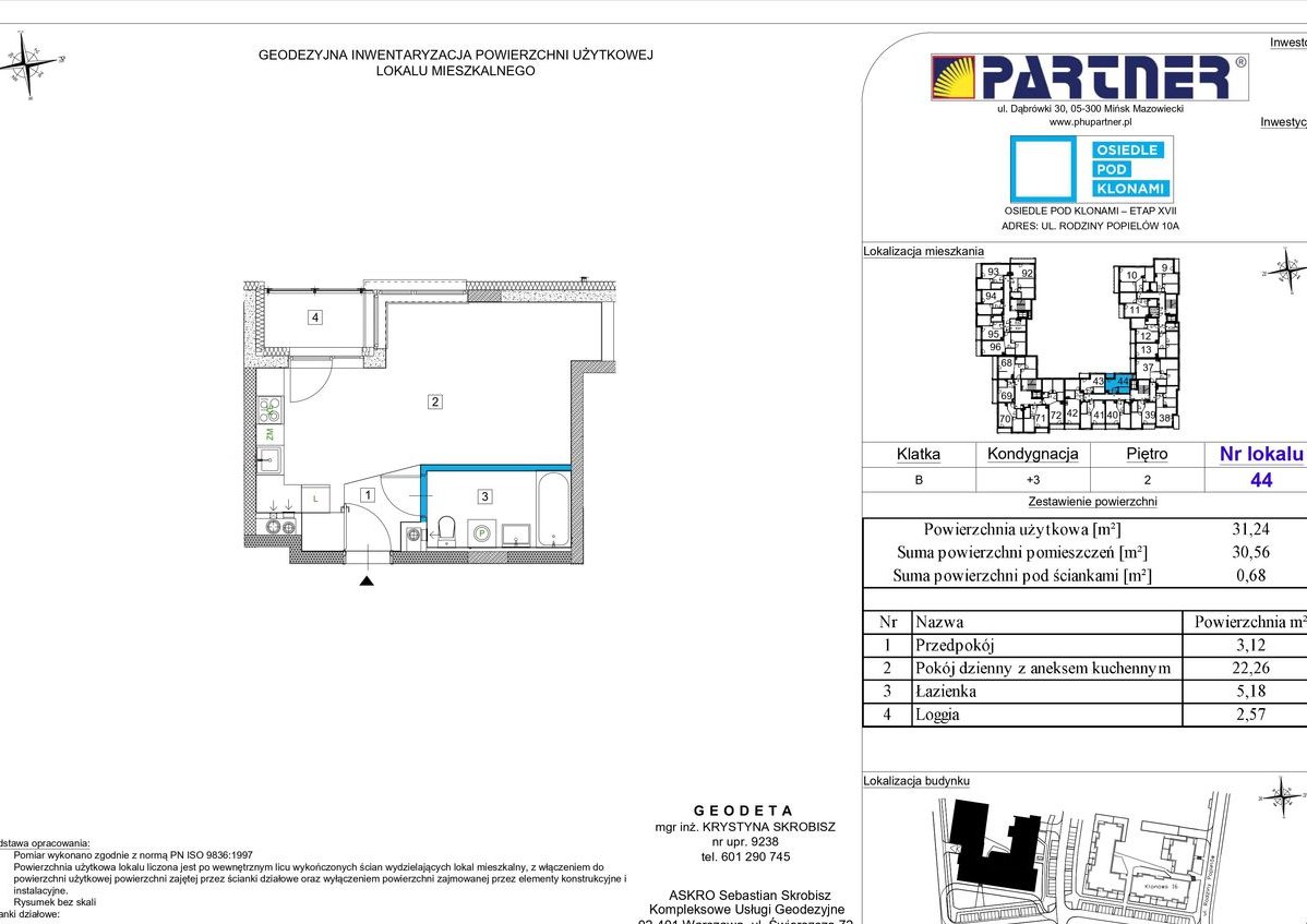 Nowoczesne 1-pokojowe mieszkanie z balkonem