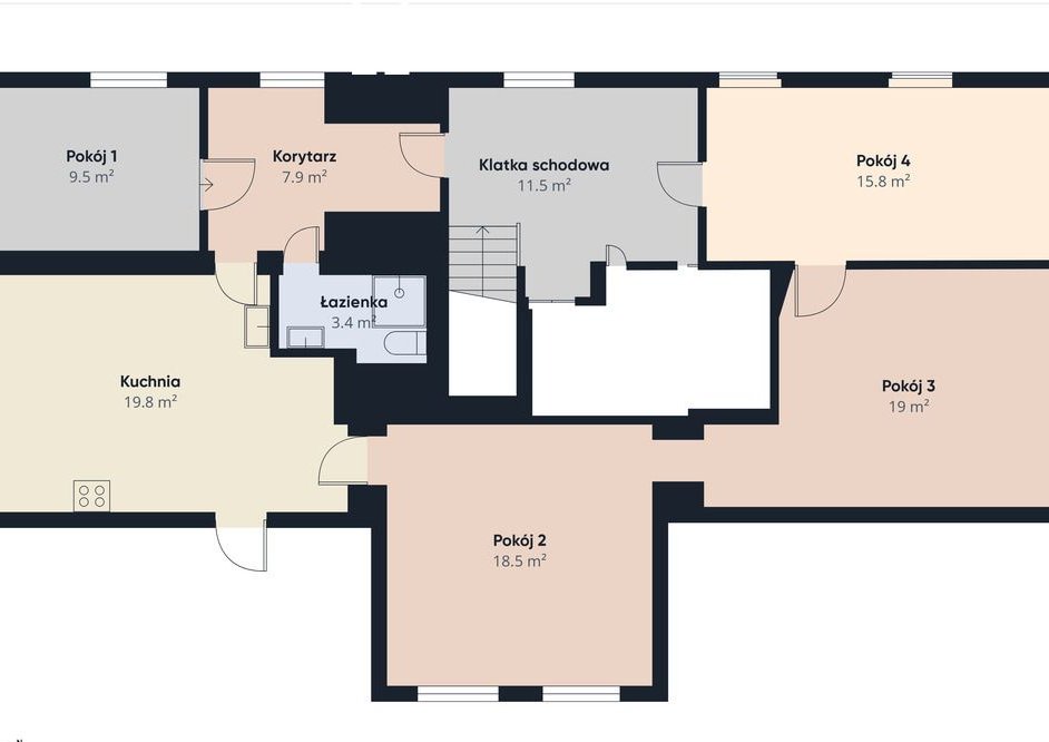 Przestronne mieszkanie w kamienicy - Gołdap