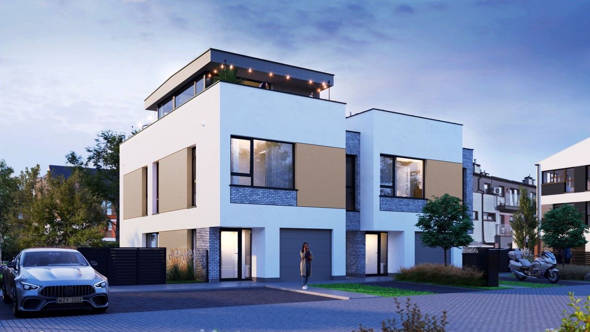 Trzypoziomowy Penthouse 101 m² z 2 tarasami i 190 metrowym ogrodem