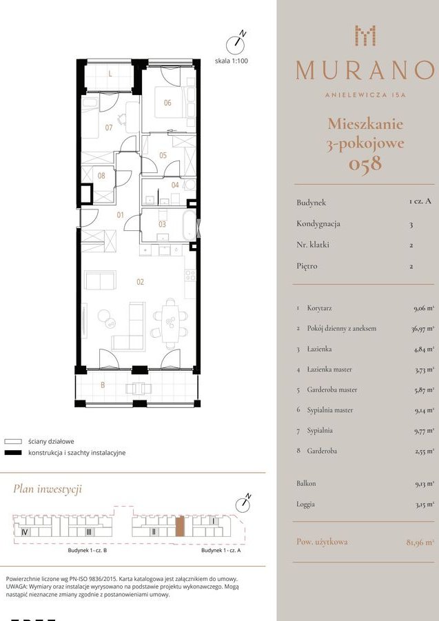 3-pokojowe mieszkanie 81m2 + balkon Bez Prowizji