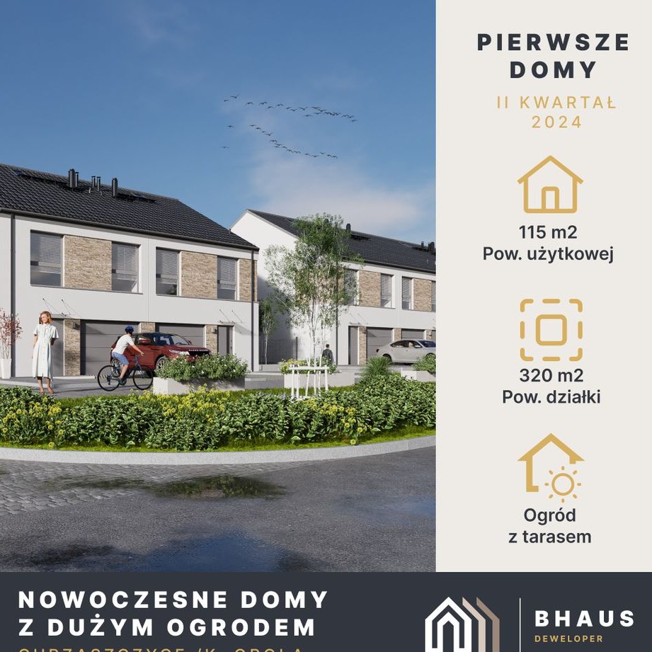 Pozostał ostatni segment — nowy dom szeregowy w stanie deweloperskim